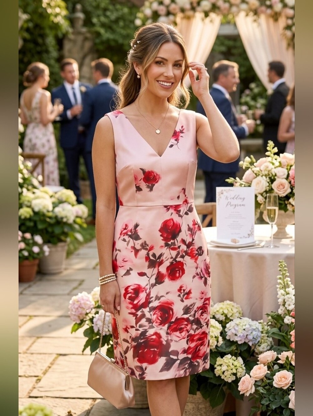 Nwot Kate Spade Pink Floral V-Neck Sleeveless Garden Mini Dress 8